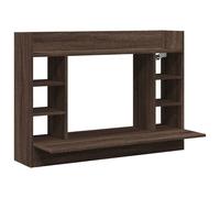 (brown oak) vidaXL Wall-Mounted Desk Home Folding Table Drop-Leaf Table Engineered Wood