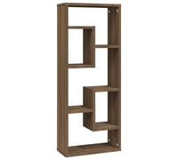 Vidaxl Wall Shelf Brown Oak 36X16X90 Cm Engineered Wood, Brown