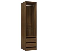 (brown oak) vidaXL Wardrobe Clothing Storage Hanger Clothes Cabinet Closet Engineered Wood