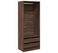 (brown oak) vidaXL Wardrobe Clothing Storage Hanger Clothes Cabinet Closet Engineered Wood
