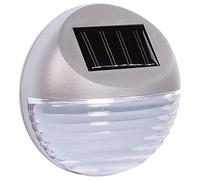 Brown or Silver Weatherproof Wireless Garden Solar Lights Outdoor Fence Step Gutter Wall Lamps Perfect for Pathway, Yard, Hall, Driveway, Garage, Fence, Patio (Silver, 8 Lights)
