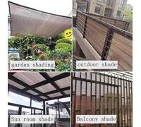 "Brown Outdoor Shade Sail 1m x 2m 3x3m Sun Shade Canopy with Grommets Protection Awning for Garden Patio Pergola - Sunshade Fabric 6x7m"