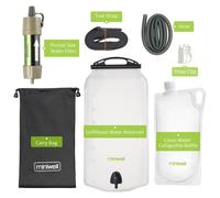 (Brown) Outdoor water filter Gravity Water Filter System for hiking,camping,survival and travel