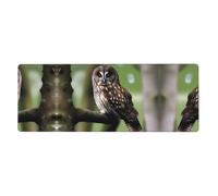 Brown Owl Pattern Extra Large Mouse Pad 12x31.5in for Office, Gaming, and Learning - Durable, Comfortable, and Environmentally Friendly