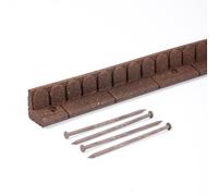 (Brown, Pack of 4) Nicoman Lawn Edging Garden Border Mower Edging