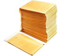 Brown Padded Polythene Bubble Paper Envelopes Postage Bags with Storage Capacity (50 Envelopes, 150x220mm)