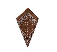 Brown Paisley Bandana Head Scarf Headbands Handkerchief Cowboy Cotton Bib Party Face Covering Headwear For Motorcycling Mens Womens Unisex