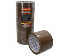 Brown Parcel Packaging Tape 75mm x 68 Metres per Roll Sealing Heavy Duty 4 Rolls