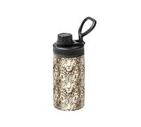 Brown Pattern Leopard 12oz Space Pot Full Width Printed Double-Layer Heat Preservation and Cold Preservation Cup Innovative Leak-Proof Pot Cover Portable Cup is Suitable for Outdoor Sports