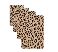 Brown Pattern Leopard Car Air Freshener Cards for Women Men 4 Pack Cute Car Accessories Long Lasting Scent Car Diffuser Hanging Auto Aromatherapy Tablets Car Fresheners Gifts