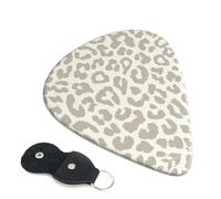 Brown Pattern Leopard Guitar Picks, 6 Pcs Guitar Plectrums double-sided printing, suitable for acoustic, electric and bass guitars, including 0.46 mm 0.71 mm 0.96 mm