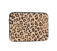 Brown Pattern Leopard Laptop Case 15 inch, Shockproof Protective Computer Sleeve Cover Water Resistant Laptop Bag Carrying Tablet Cover Briefcase Handbags Gifts for Men Women