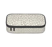 Brown Pattern Leopard Print Fashionable Functional Pencil Case Convenient Daily Use Storage Makeup Toiletries