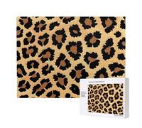 Brown Pattern Leopard Print Jigsaw Puzzle 500 Piece for Adults, Colourful Jigsaw Puzzles for Home Decoration Gifts Family Puzzle Perfect for Game Nights