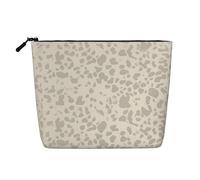 Brown Pattern Leopard Toiletry Bags for Women, Portable Travel Cosmetic Bag, Daily Organiser with Zipper