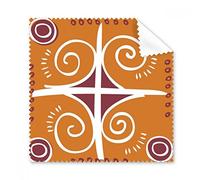 Brown Pattern Mexico Totems Ancient Civilization Drawing Glasses Cloth Cleaning Cloth Gift Phone Screen Cleaner 5pcs