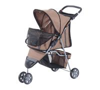 (Brown) Pawhut Dog Pushchair | Pet Stroller