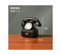(Brown phone) Nostalgic Retro Resin Swing Crafts, Home Decoration, Voices, Mini Small Ornaments, Photography Props Camera