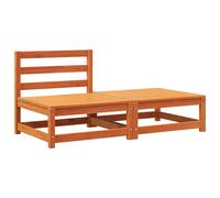 (brown pine, chair + footrest) vidaXL Garden Lounge Set Outdoor Lounge Set Corner Sofa Couch Solid Pinewood