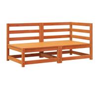 (brown pine, corner + chair) vidaXL Garden Lounge Set Outdoor Lounge Set Corner Sofa Couch Solid Pinewood