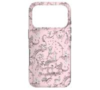 Brown & Pink Woodland Creatures Toile Bear Rabbit Deer Fox Case for iPhone 17 Pro