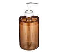 Brown Plastic Lotion Pump Liquid Soap Dispenser Bathroom Bath Accessory Storage