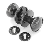 Brown Plastic Round Mortice Door Knob Set - 60mm