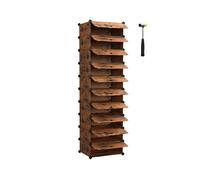 Brown Plastic Storage Organizer for Shoes