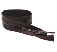 Brown Plastic Zip Size #5 Open End Zipper Replacement Single Slider One Way Resin Fastener Zip Replacement for Jackets Fleeces Coats (80cm (31.5”) Long)