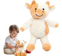 (Brown) Plush Cow Toy,Realistic Soft Healing Stuffed Animals Cow | Plush Safe Cute Cuddly Doll for Easter Valentines Day Farm