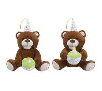 Brown Plush Make a Wish Animated Bear - (25cm) 1 Piece - Soft, Cuddly & Irresistible - Perfect for Gifting & Collecting