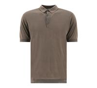 Brown Polo Shirt Solid Color Short Sleeves - male - John Smedley - Polo Shirts - Brown - XL - Tops XL