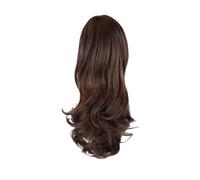 Brown Ponytail Extension Clip Curly Wavy Clip In Hairpiece A Jaw Long PonyTails For Women
