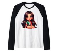 Brown Pride Chicana Mexican Girl Chola Badass Patriotic Raglan Baseball Tee