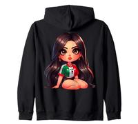 Brown Pride Chicana Mexican Girl Chola Badass Patriotic Zip Hoodie