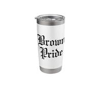 Brown Pride Mexican Raza Chicano Oldies Latino Hispanic Love Stainless Steel Insulated Tumbler