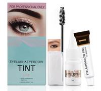 Brown Professional Eyelash & Brow Tint Kit - Salon-Use Waterproof Mascara Dye with Fine Wand for Long-Lasting, Natural-Looking Fullness, Definition & Enhanced Contour, 7ml