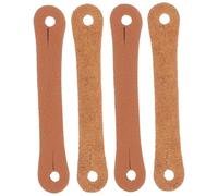 Brown PU Leather Drumstick Control Clip 4pcs for Snare Practice | Drummers and Instructors, Better Stick Control, Thumb Position Guide, Travel Use with Practice Pad Random Color
