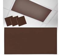 Brown Pure Color Fluorescent Light Covers for Ceiling Lights Magnetic Light Covers for Classroom Aesthetics Contemporary Luxury Lights Filters 4x2 Ft Drop Shade Panel for Office Home School 3 Pack