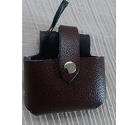 Brown Pure Leather Tape Holder Fasten Button Loop BBI for Scaffolding Tool Belt