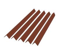 Brown PVC Rigid Angle Trim 40mm x 40mm x 1m - Corner Protector & Edge Cover - 3 Pack