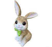 Brown Rabbit Lawn Ornament 27cm Weatherproof | Lifelike rabbit design, realistic details, charming look, enhances garden aesthetics, patio decor