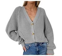 Brown Rayon Nylon Cardigan UK - Women's Plus Size Short Sleeve Long Length Topper - Cute Light Button-Up Cardigan - Prime Deals Clearance Items