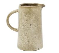 Brown Reactive Glazed Ceramic Jug, 17cm Handmade Stoneware Vase with Handle for Dried Artificial flowers, Decorative Glazed Pitcher