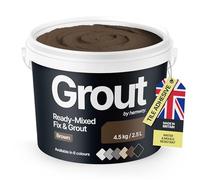 Brown Ready Mixed Grout & Fix | Floor, Wall & Tile Adhesive 4.5kg / 2.5L | Water-Resistant, Anti-Mould, Easy to Use & Fast-Drying | Suitable as Kitchen, Bathroom Tile Grout - Brown Grout