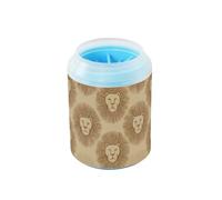 Brown Retro Lions Minimalist Reusable Pet Foot Washer Soft Silicone Brush Pets Supplies and Accessories for Small Medium Large Breed Dogs, Cats