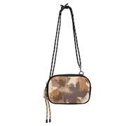 Brown Retro Stars Pattern Cross Body Purse Mens Waterproof with Credit Card Slots Small Handbags Take a walk bolso impermeable para mujer