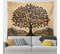Brown Retro Tree Wall Tapestry for Bedroom Men Women, Aesthetic Vintage Tapestry Wall Hanging, Small Large Hippy 70S Wall Decor for Living Room Classroom Dorm 60 * 40
