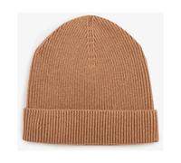 Brown Ribbed Wool Blend Beanie - male - Eden Park - Accessories - Beige - ONE SIZE - Accessories ONE SIZE