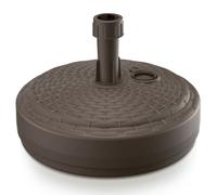 (Brown, Round) 10L / 12L Rattan Garden Plastic Parasol Base Stand